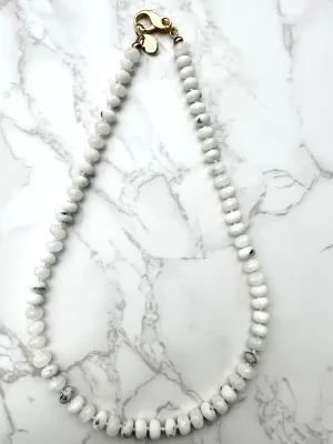 White Faceted Jade Candy Necklace