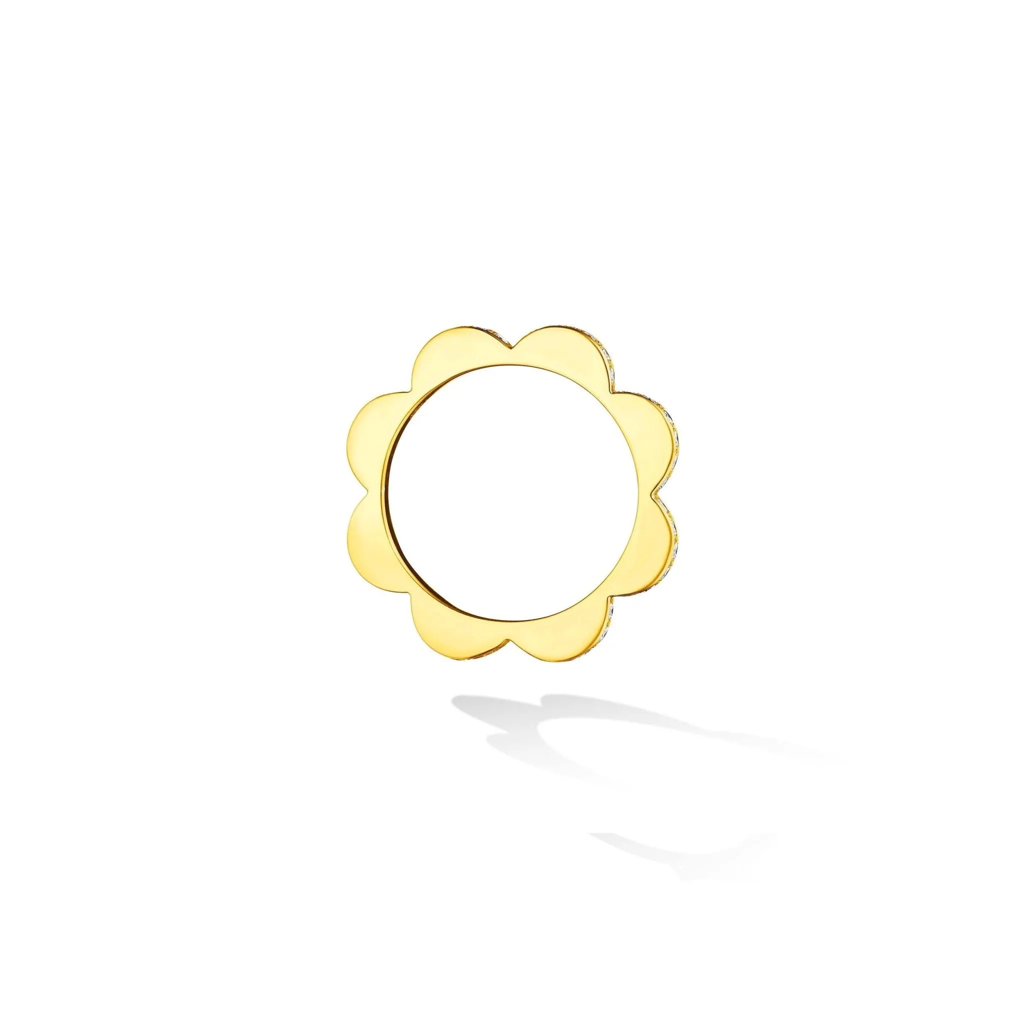 Yellow Gold Triplet Wide Stacking Ring